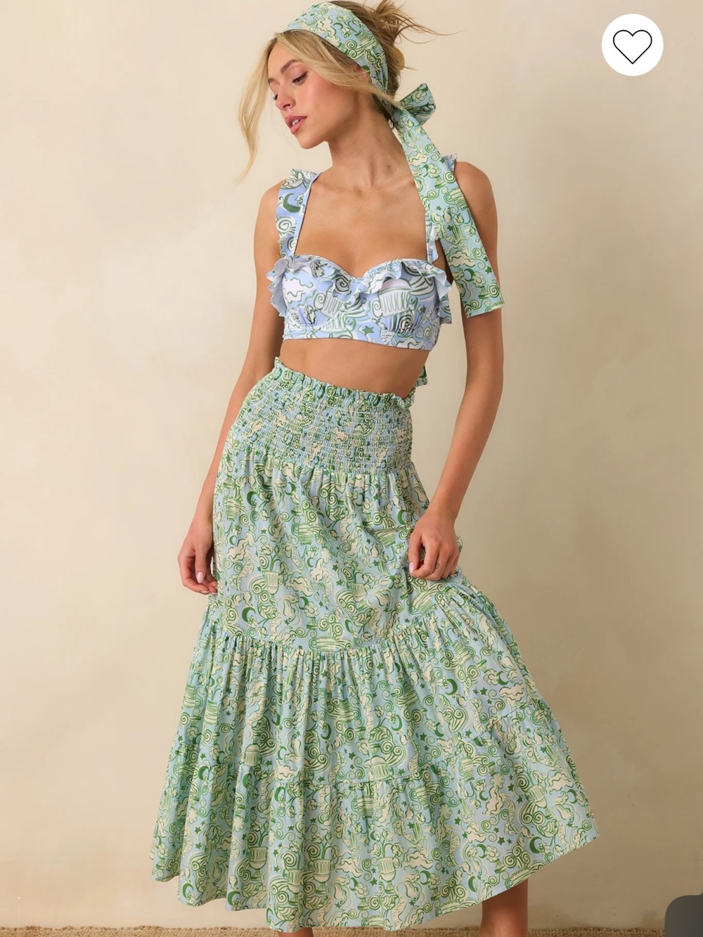 PARADISA MERRITT ISLAND SEAGLASS GREEN CONVERTIBLE COTTON SKIRT DRESS